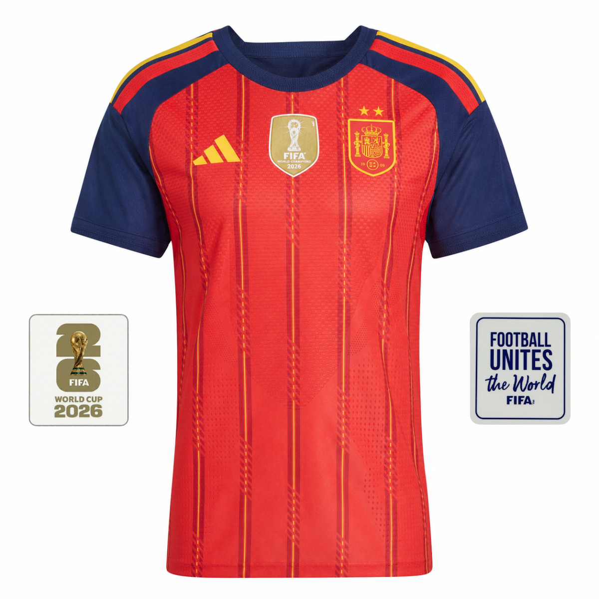 Camiseta España Mujer Primera Equipación autentich 26 - Campeones del Mundo