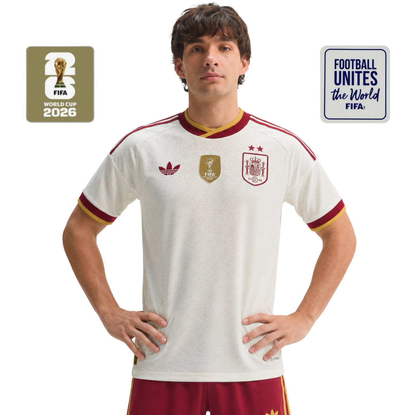 Camiseta España Hombre Segunda Equipación autentich 26 - Campeones del Mundo
