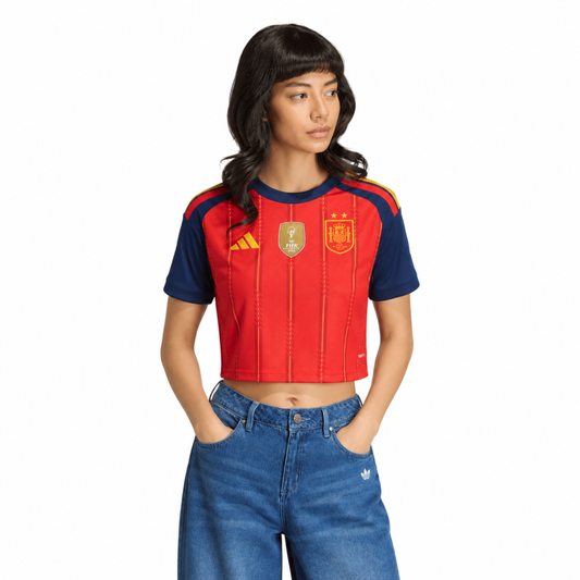 Camiseta España Mujer Primera Equipación Crooped 26 - Campeones del Mundo