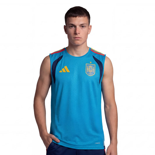 Camiseta España Hombre Entrenamiento Sin Mangas Aqua 26