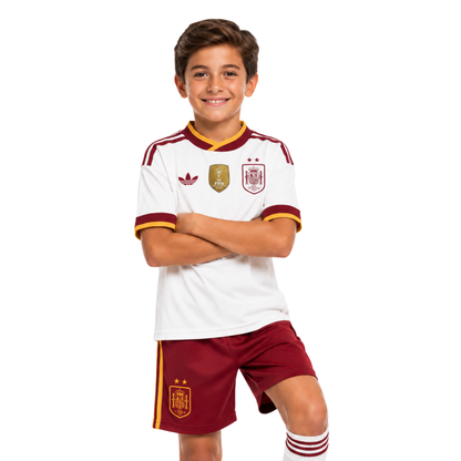 Conjunto de Niños España Segunda Equipación 26 - Campeones del Mundo