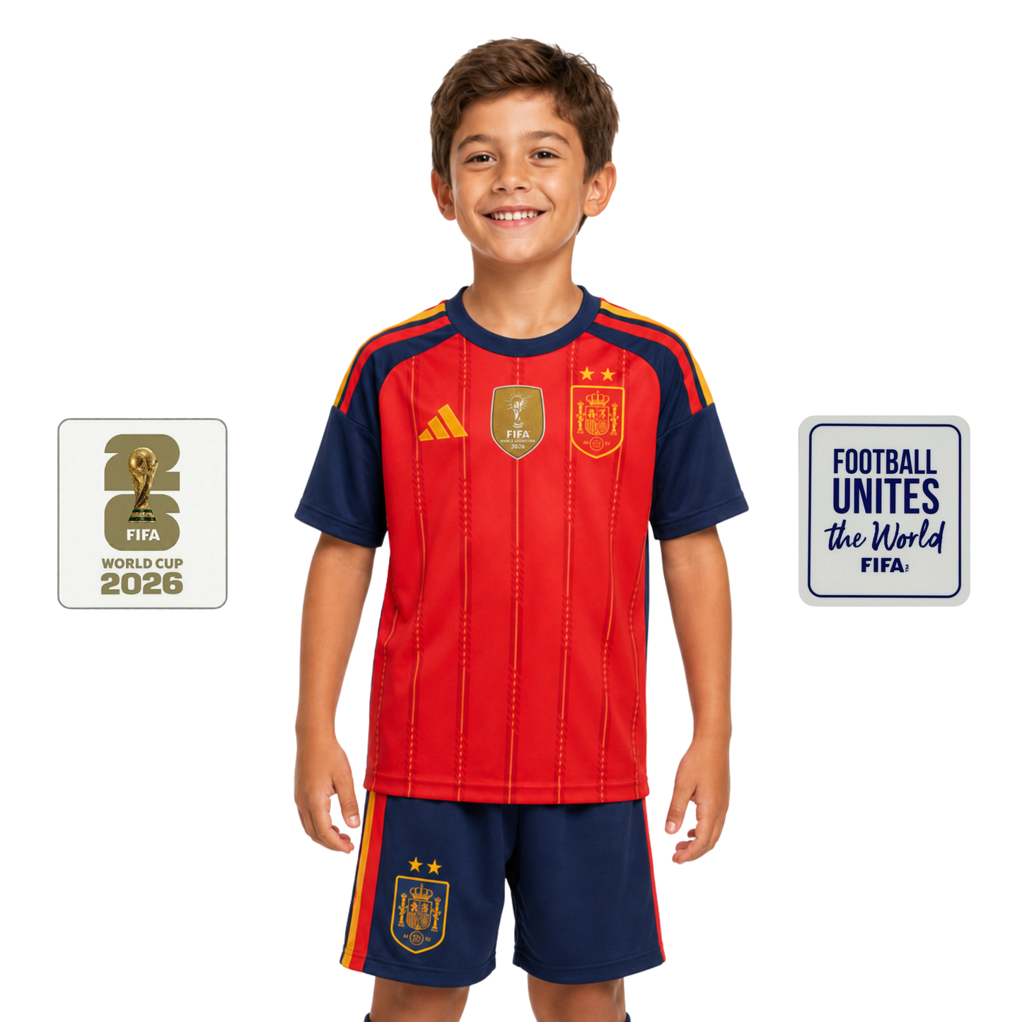 Conjunto de Niños España Primera Equipación 26 - Campeones del Mundo