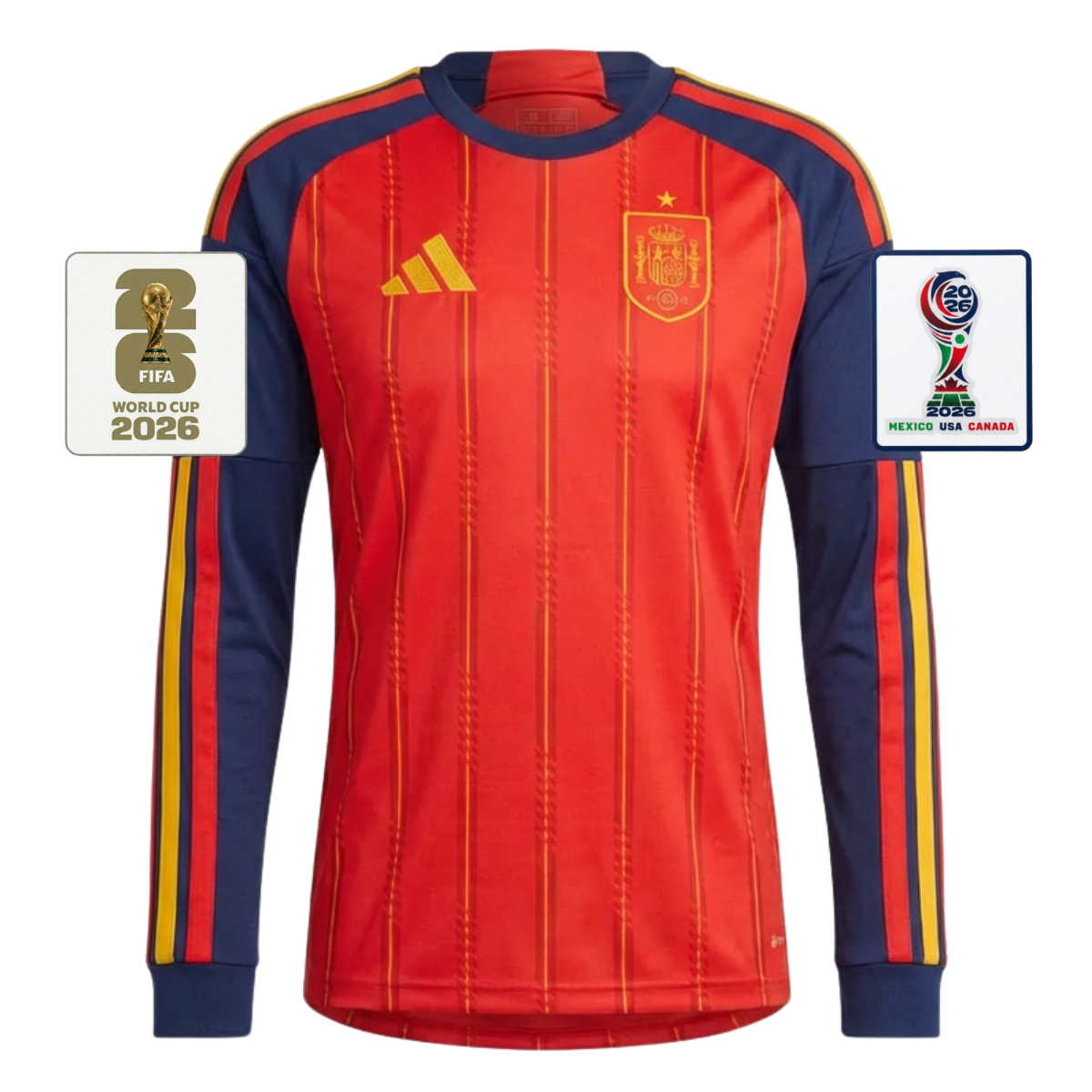 Camiseta España Hombre Primera Equipación Manga Larga autentich 26